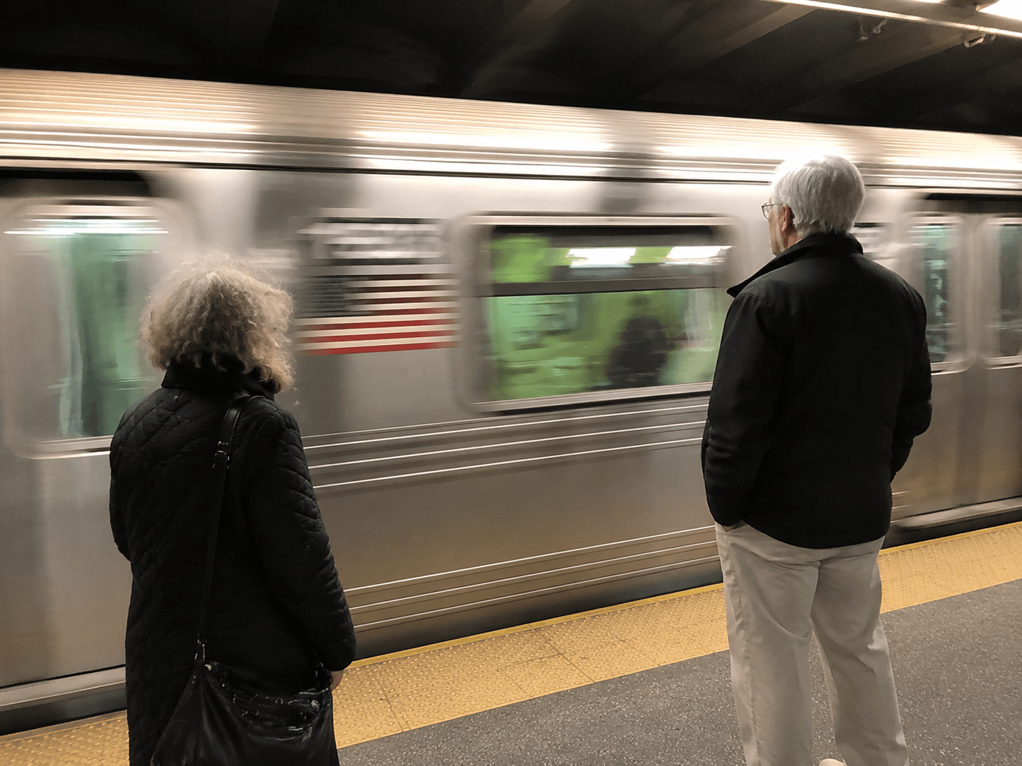 USA subway motion blur street photo generated from a prompt.